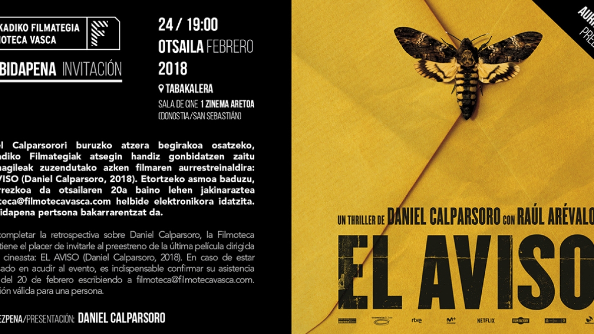 Daniel Calparsoro: ´El aviso´